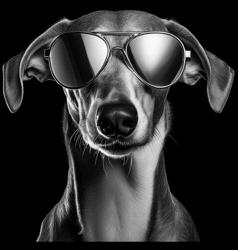 Obrázek produktu Dámské tričko Anglický chrt s Brýlemi