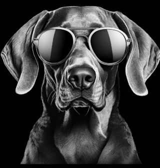 Obrázek 2 produktu Pánské tričko Výmarský ohař s Brýlemi