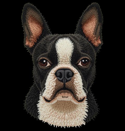 Obrázek produktu Pánská mikina Háčkovaný Bostonský teriér