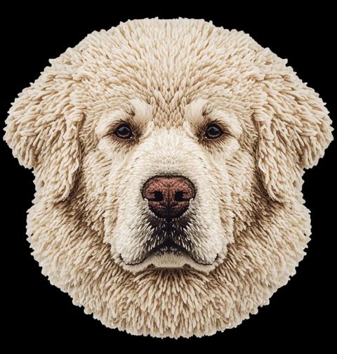 Obrázek produktu Pánská mikina Háčkovaná Bílá Tibetská doga