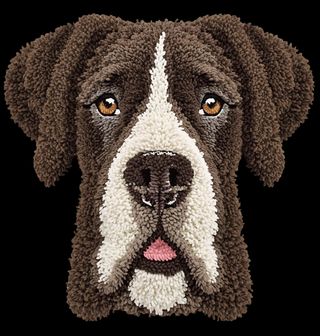 Obrázek 2 produktu Pánské tričko Hnědá Háčkovaná Německá doga