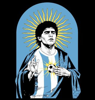 Obrázek 2 produktu Pánské tričko Bůh Fotbalu Diego Maradona