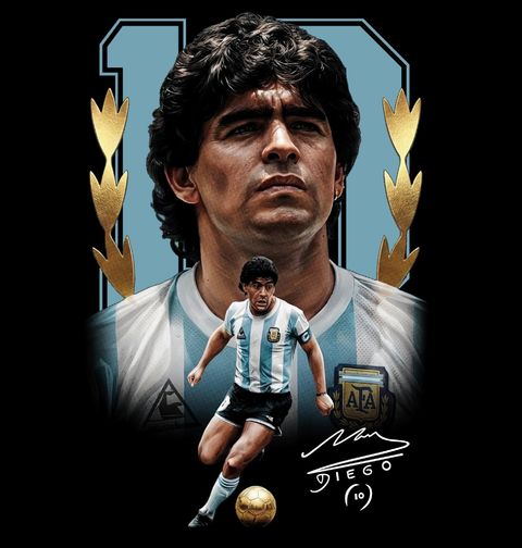 Obrázek produktu Pánské tričko Zlatá Legenda Diego Maradona 10