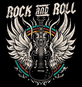 Obrázek 2 produktu Pánská mikina Rocková Kytara s Křídly Rock & Roll