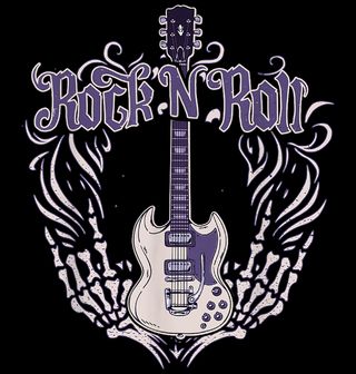 Obrázek 2 produktu Pánská mikina Temná Kytara Rock N Rollu