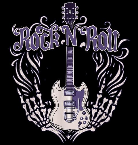 Obrázek produktu Pánské tričko Temná Kytara Rock N Rollu