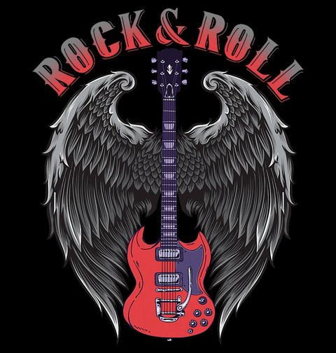 Obrázek produktu Pánské tričko Andělská Kytara Rock & Roll