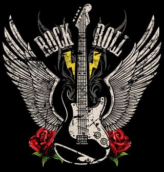 Obrázek 2 produktu Pánské tričko Kytara s Křídly Rock and Roll Wings