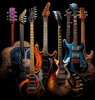 Obrázek 2 produktu Pánská mikina Sbírka Rockových Kytar