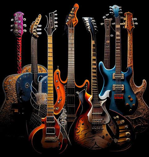 Obrázek produktu Pánské tričko Sbírka Rockových Kytar