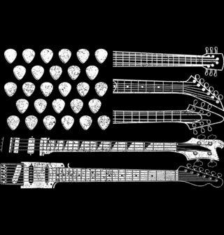 Obrázek 2 produktu Pánská mikina Americká Vlajka z Kytar USA Flag