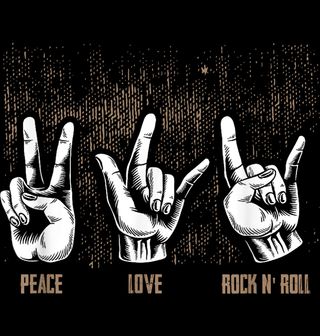 Obrázek 2 produktu Pánské tričko Peace Love Rock and Roll