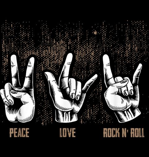 Obrázek produktu Pánské tričko Peace Love Rock and Roll