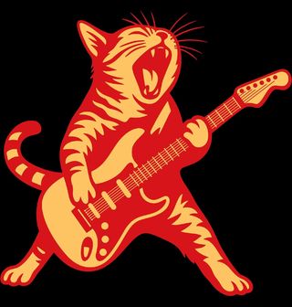 Obrázek 2 produktu Dětské tričko Řvoucí Kočka Rock and Roll