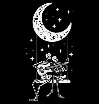 Obrázek 2 produktu Dámské tričko Zamilovaní Kostlivci na Měsíční Houpačce
