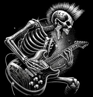 Obrázek 2 produktu Dámské tričko Punkáč Kostlivec s Čírem