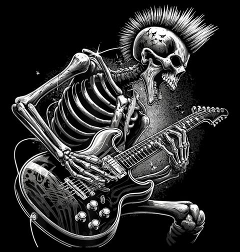 Obrázek produktu Pánské tričko Punkáč Kostlivec s Čírem