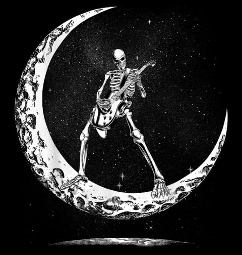Obrázek produktu Pánská mikina Půlnoční Kostlivcův Koncert na Měsíci