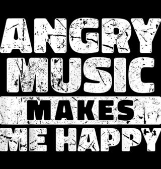 Obrázek 2 produktu Pánské tričko Naštvaná hudba mě dělá šťastným Angry Music Makes Me Happy