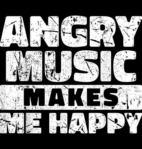Obrázek produktu Pánské tričko Naštvaná hudba mě dělá šťastným Angry Music Makes Me Happy
