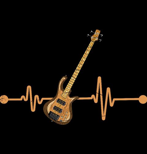 Obrázek produktu Dětské tričko Oranžový Kardiogram a Elektrická Kytara