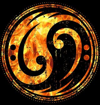 Obrázek 2 produktu Dámské tričko Ohnivý Jin a Jang Basový Klíč