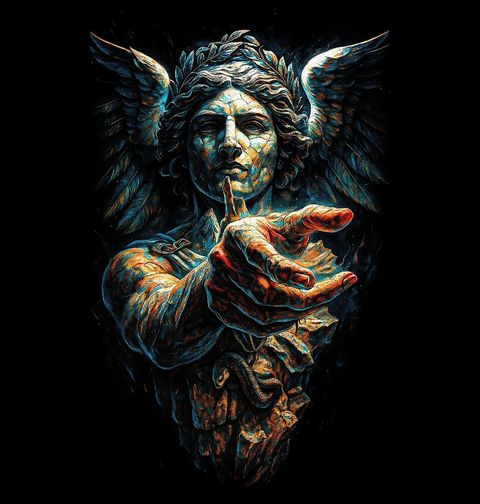 Obrázek produktu Pánská mikina Socha Archanděla Michaela