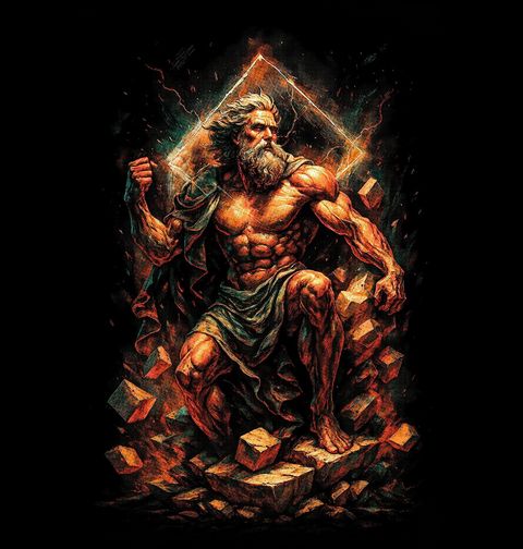 Obrázek produktu Pánské tričko Zeus Hněv Olympu