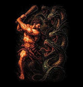 Obrázek 2 produktu Dětské tričko Héraklés bojující s Hydrou