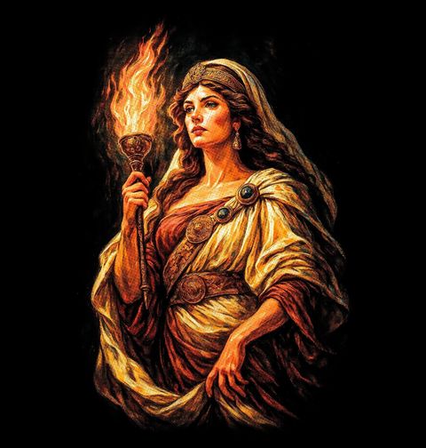 Obrázek produktu Dětské tričko Bohyně Hestia Plamen Věčného Domova