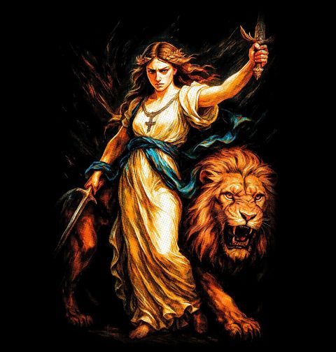 Obrázek produktu Dámské tričko Kybelé se Lvem