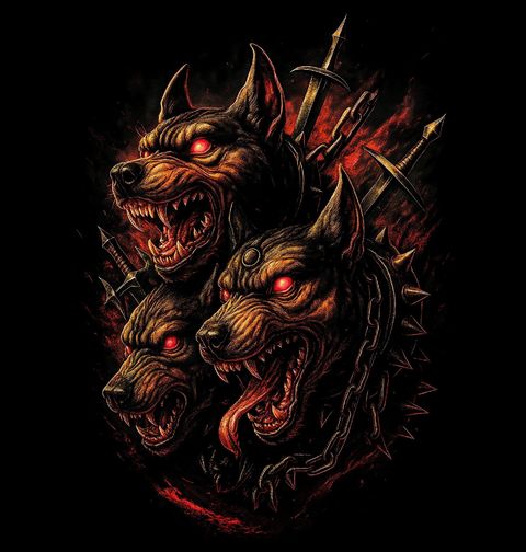 Obrázek produktu Pánské tričko Tříhlavý Pes Kerberos