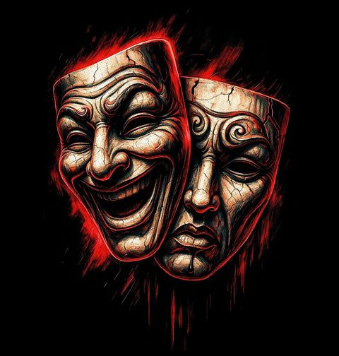 Obrázek produktu Dětské tričko Divadelní Masky Radost a Bolest