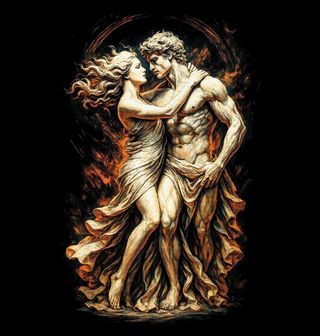 Obrázek 2 produktu Dámské tričko Zamilovaný Eros a Psyché