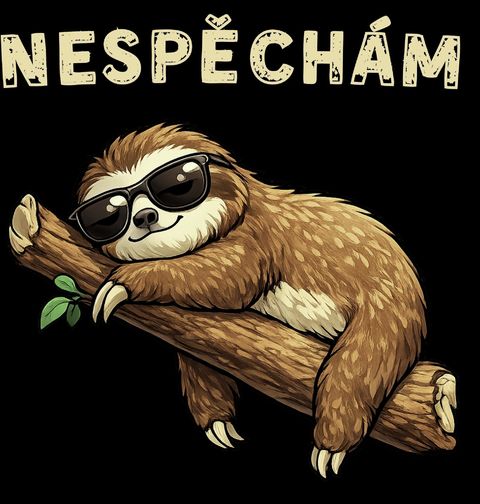 Obrázek produktu Dámské tričko Lenochod na Větvi Nespěchám