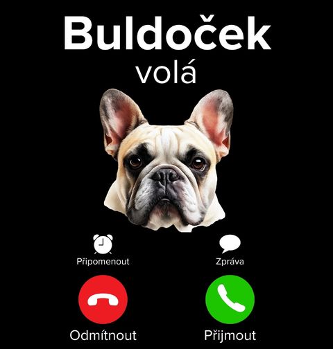 Obrázek produktu Pánská mikina Buldoček volá Phone Call