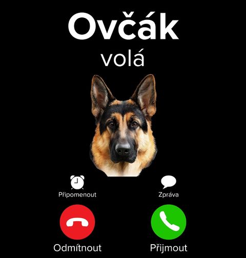 Obrázek produktu Dámské tričko Německý ovčák volá Phone Call
