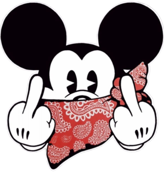 Obrázek 2 produktu Pánské tričko Gangsta Mickey Mouse s bandanou