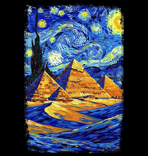 Obrázek produktu Pánské tričko Hvězdná noc v Egyptě