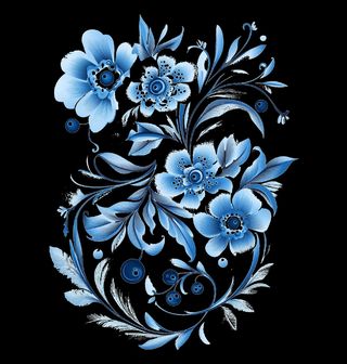 Obrázek 2 produktu Pánská mikina Modré Folk Květiny