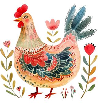 Obrázek 2 produktu Dámské tričko Folklórní Slepice