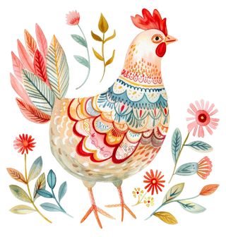 Obrázek 2 produktu Dámské tričko Květinový Kohout Folk