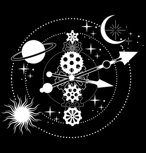 Obrázek produktu Dámské tričko Kosmické Hodiny Času