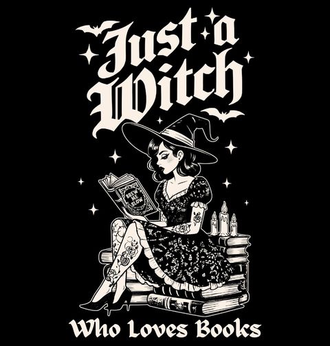 Obrázek produktu Dámské tričko Jen čarodějnice, která miluje knihy