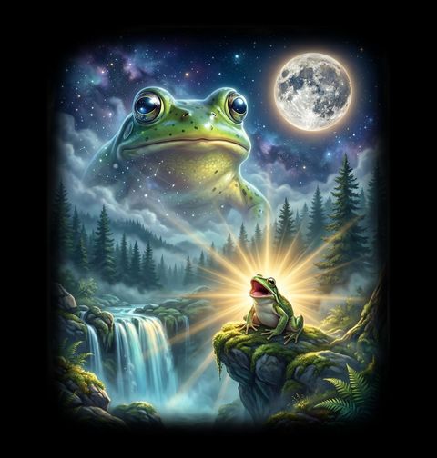 Obrázek produktu Pánská mikina Žába vyjící na Měsíc