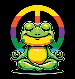 Obrázek 2 produktu Pánská mikina Meditující Hippie Žába