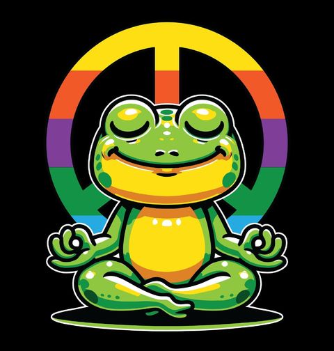 Obrázek produktu Pánská mikina Meditující Hippie Žába