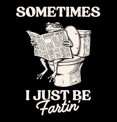 Obrázek produktu Pánské tričko Žába na WC Někdy si prostě jen tak prdím