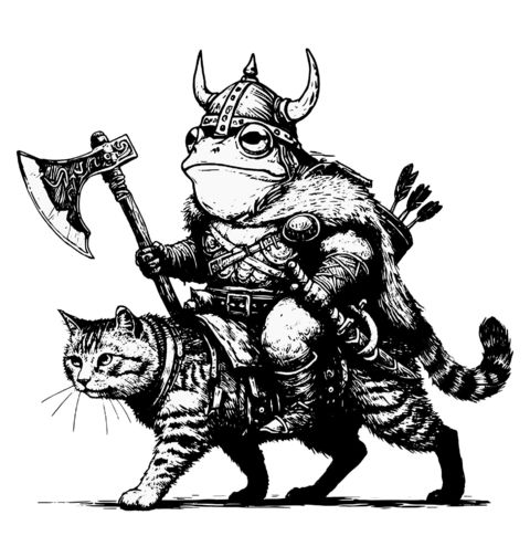 Obrázek produktu Dětské tričko Vikingská Žába na Kočce