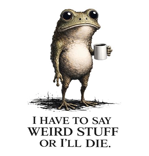 Obrázek produktu Pánské tričko Žába Musím říkat divné věci, jinak umřu